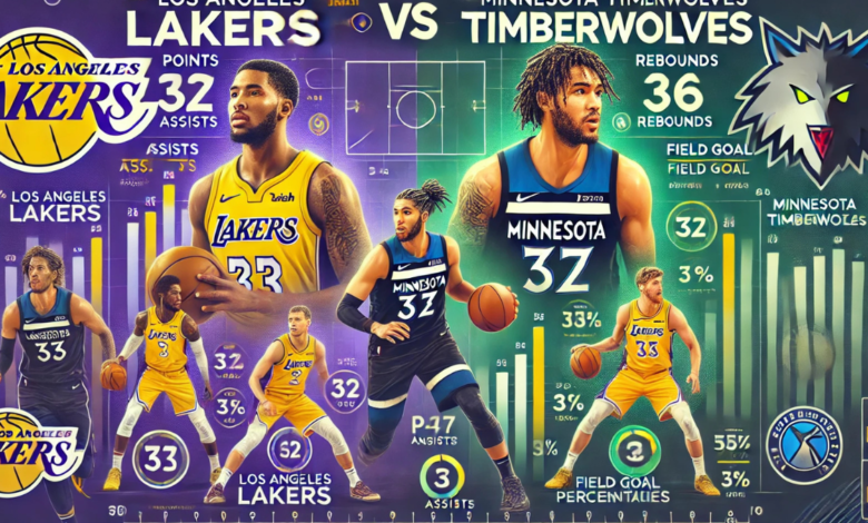 lakers vs timberwolves match player stats