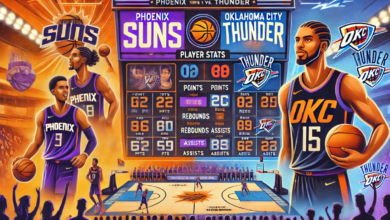 phoenix suns vs okc thunder match player stats