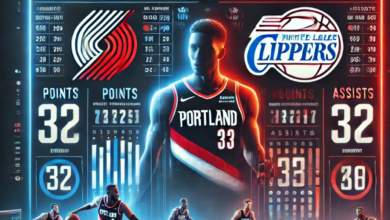 portland trail blazers vs la clippers match player stats