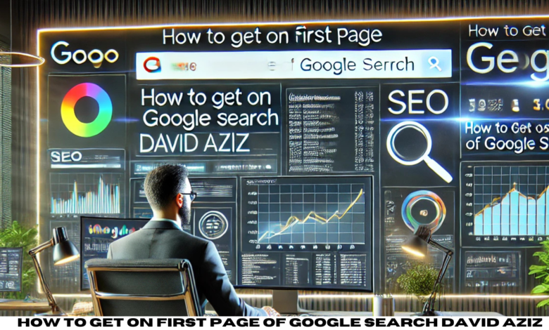 how to get on first page of google search david aziz