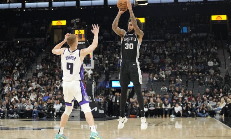 san antonio spurs vs sacramento kings match player stats