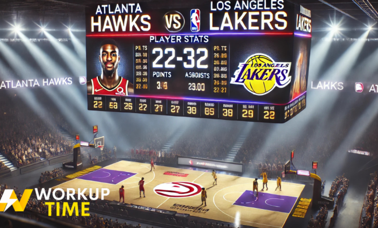 atlanta hawks vs lakers match player stats