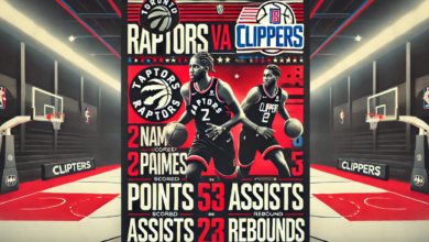 toronto raptors vs la clippers match player stats