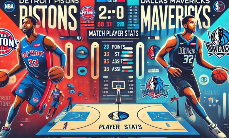 Courtside Clash: Analyzing Player Stats in the Detroit Pistons vs. Dallas  Mavericks Matchup