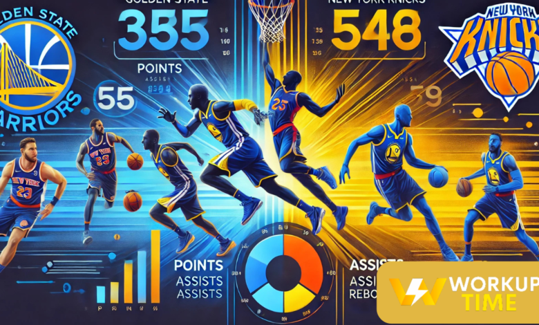 Golden state warriors vs knicks match player stats