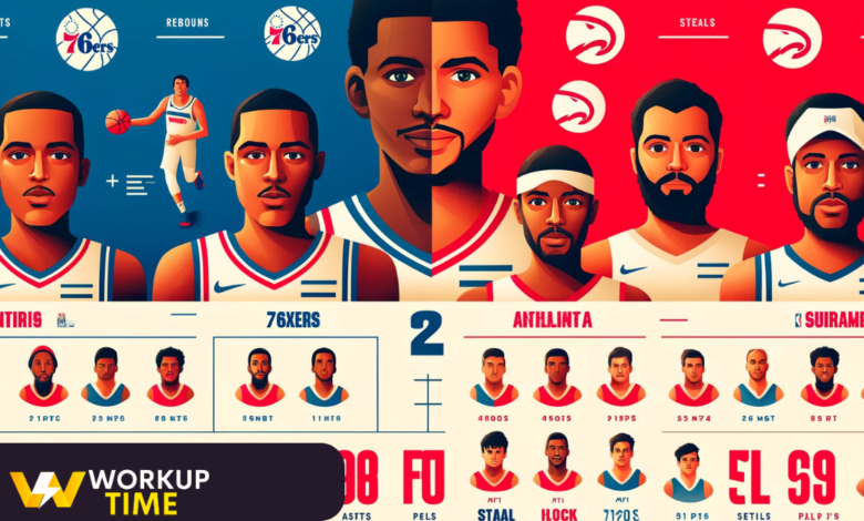 76ers vs atlanta hawks match player stats