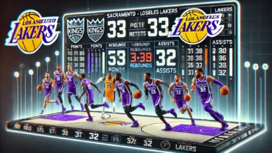 sacramento kings vs lakers match player stats